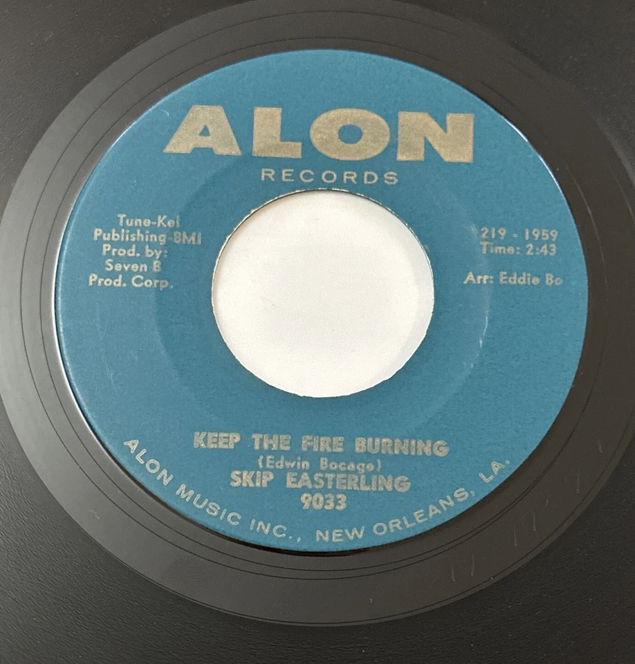 Skip Easterling - Keep The Fire Burning 7” Northern Soul Vinyl Record VG+ - Image 3 of 4