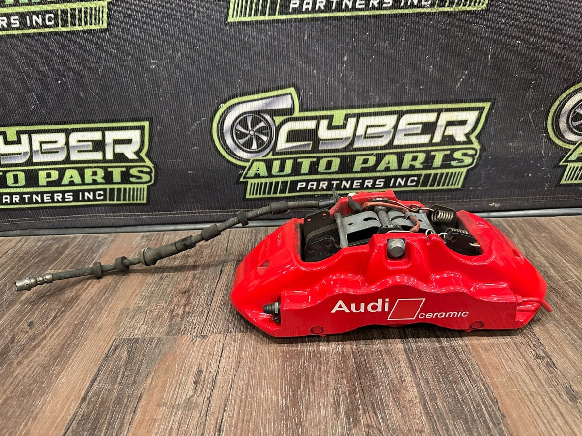 2021 AUDI R8 FRONT LEFT RED CARBON CERAMIC BRAKE CALIPER OEM *MINT