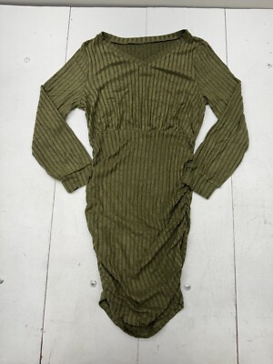green scrunch dress Shein Side Long Sleeve Womens Size XL material: Satin