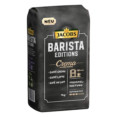 JACOBS Barista CREMA WHOLE BEAN coffee from Europe 1kg/ 35.27 oz SHIPS FREE