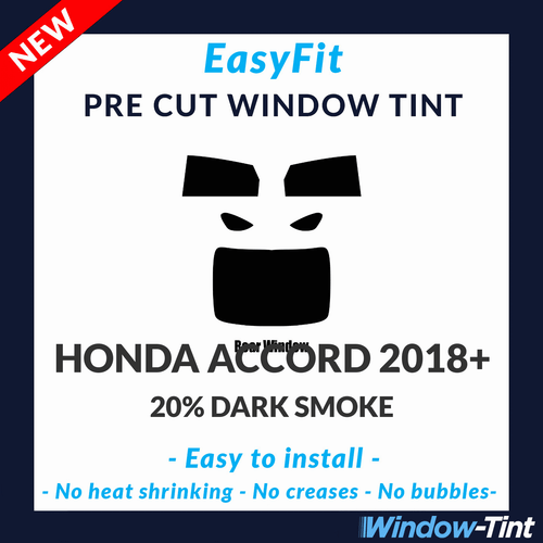 EasyFit Static Pre Cut Window Tint For Honda Accord 2018 20% Dark Rear - Picture 1 of 3