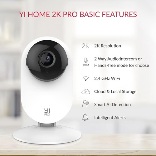 YI Pro 2pc Home Camera 2K Wireless IP Security Surveillance System Night Vision - Picture 2 of 8