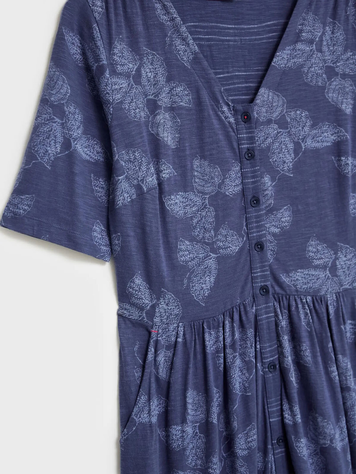 EX WHITE STUFF Blue Mia Cotton Jersey Dress in Sizes 8 10 12 14 16 18