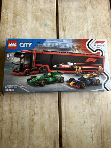 LEGO City: F1® Truck with RB20 & AMR24 F1® Cars (60445) Brand New Sealed SET🚚