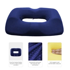 Memory Foam Seat Cushion Donut Pillow Chair Pad for Tailbone Hip Pressure Relief
