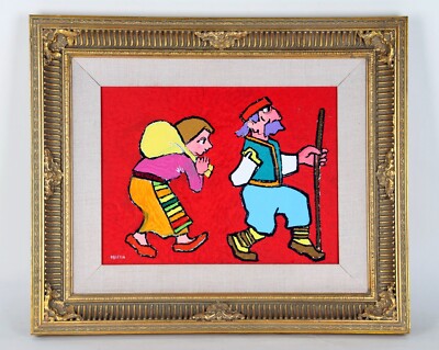Jovan Obican: Taking Home the Dowry - Acrylic Painting Signed