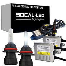 Socal-led Ac 55w 9007 Hb5 Bi-xenon Hid Kit Headlight Conversion Bright W Relay