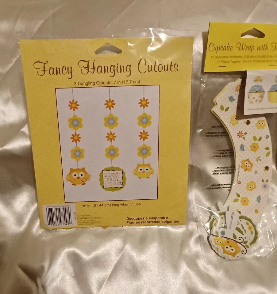 Creative Converting Owl Baby Shower Invitation Set With Cutouts and Toppers - Image 3 of 4