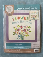 Dimensions Cathy Heck Flower Bouquet Embroidery Kit Flowers Feed The Soul