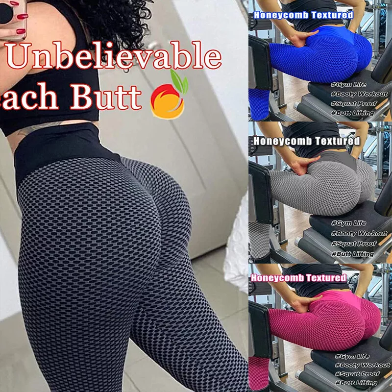 Women High Waist Yoga Pants Leggings Push Up Elastic Sports Gym Workout  Booty OP