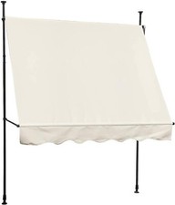 Image of Awning Manual Clamp Waterproof UV-Resistant Balcony Patio Privacy Sun Shade DIY