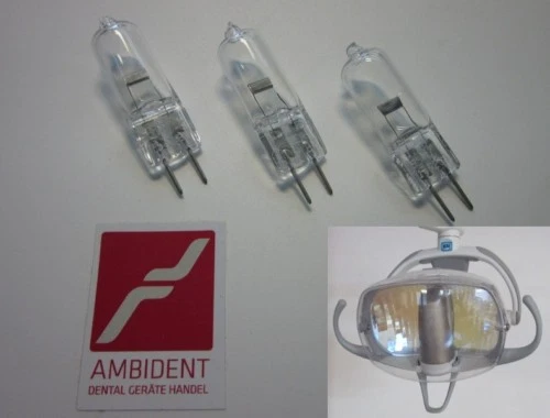 MARKENLOS 3 St. Ersatz Halogen Lampe Birne Leuchtmittel 17V 95W für Faro EDI Dental