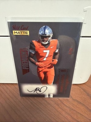 2022 Wild Card Matte Romeo Doubs #MB-97 Touch Football Chase Red Lines /25 (RC)
