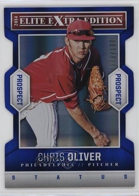 2014 Elite Extra Edition Prospects Status Blue Die-Cut /100 Chris Oliver #49 n1u