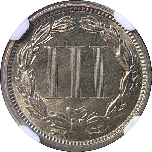 1875 3CN Nickel Three Cent Proof NGC PF-64 - Picture 3 of 3