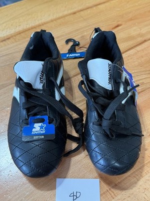 NEW Starter Soccer Cleats Boys Size 4 Black White Lace Up (#80)