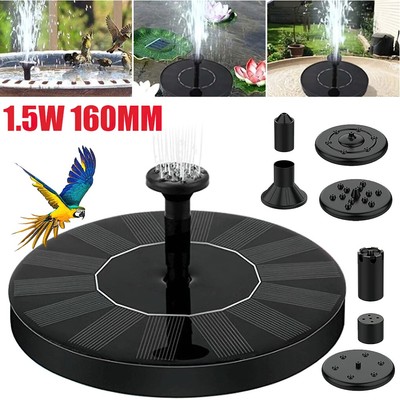 Springbrunnen Solarpumpe Teichpumpe Brunnen Fontäne Garten Wasserspiel Solar DHL