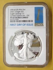 2021-S $1 1-oz T-2 Proof American Silver Eagle NGC PF69UC FDI First Label