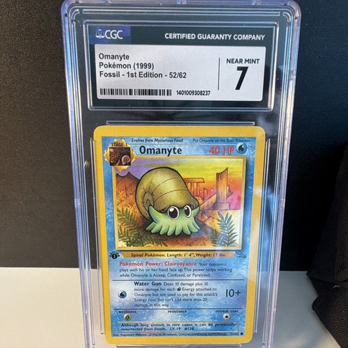 Omanyte (1st Edition) graded CGC 7 for sale on eBay