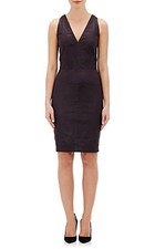Leather Women Dress Pure Lambskin Black Bodycon Sexy Leather Dress