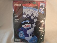 Bucilla Felt Stocking Fit Let It Snow 18" 84588 Sealed