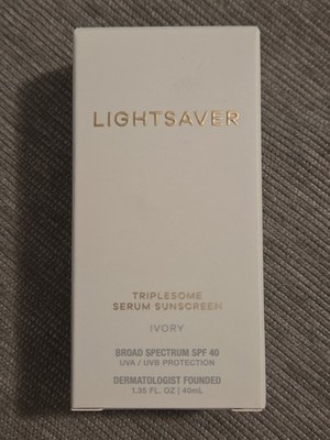 Lightsaver Triplesome Serum Sunscreen IVORY Broad Spectrum SPF 40 ~ 1.35 Fl Oz