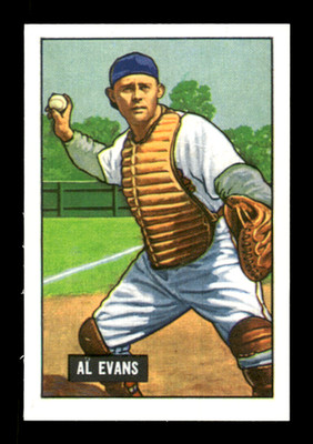 1986 CCC Reprint 1951 Bowman # 38 Al Evans Card (B67) Boston Red Sox