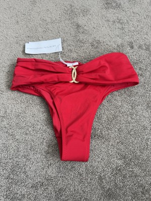 Neu Moeva x TrendyolMilla freches Damen-Bikiniunterteil rot, UK-Größe 8