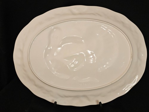 Vintage 1980s - Platter - ALBERT KESSLER & CO -Turkey White Porcelain 18" JAPAN - Picture 6 of 9