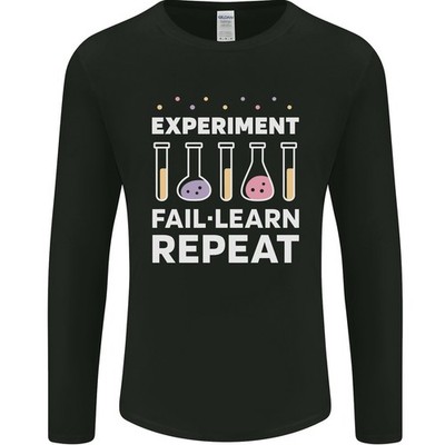 Wissenschaft Experiment Fail Wiederholen Chemie Geek Herren Langarm T-Shirt