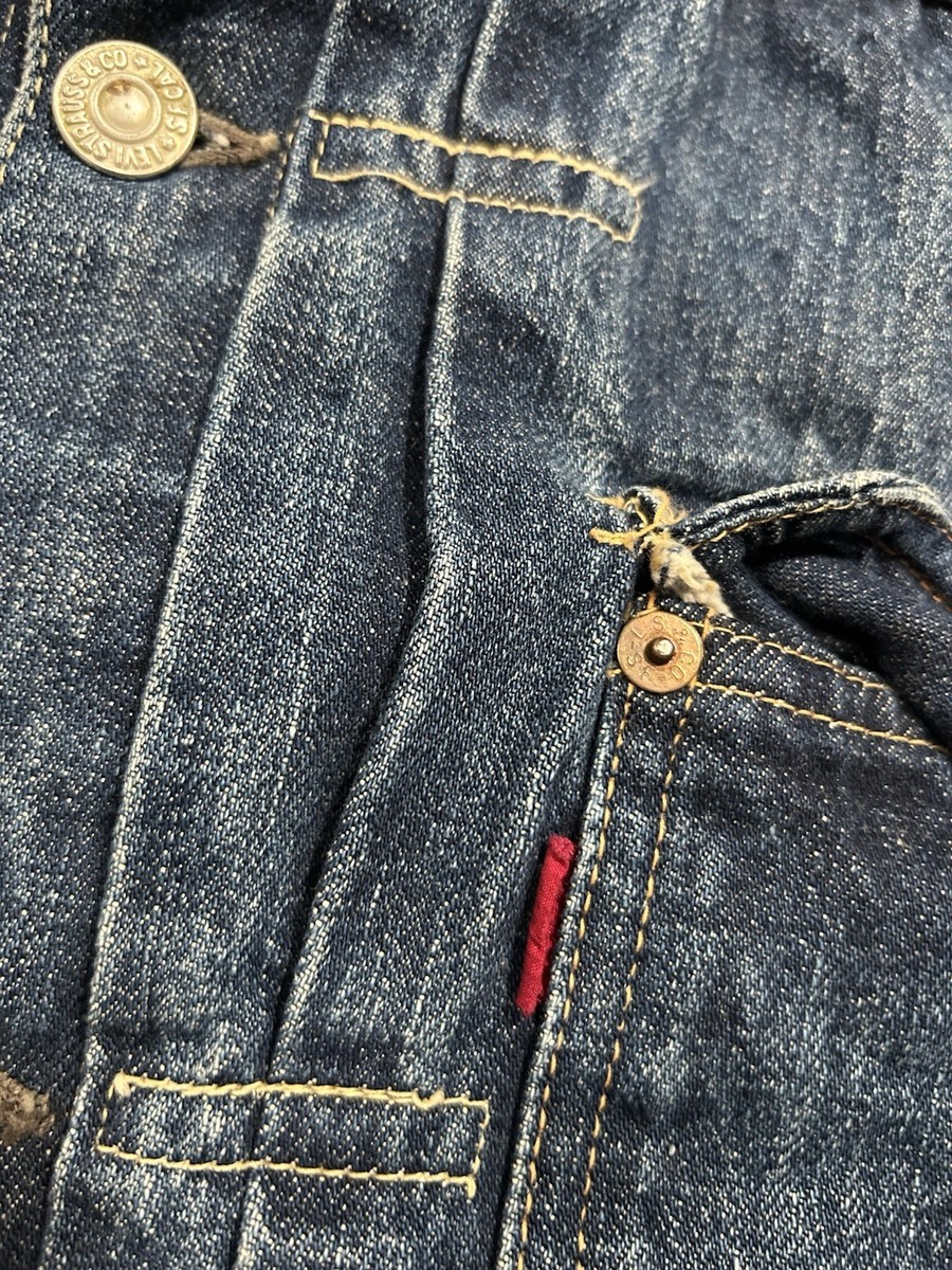 Vintage 1940s Levis Type 1 506xx Denim Jacket Mens Size S/M Vintage 1940s Levis Type 1 506xx Denim Jacket Mens Size S/M