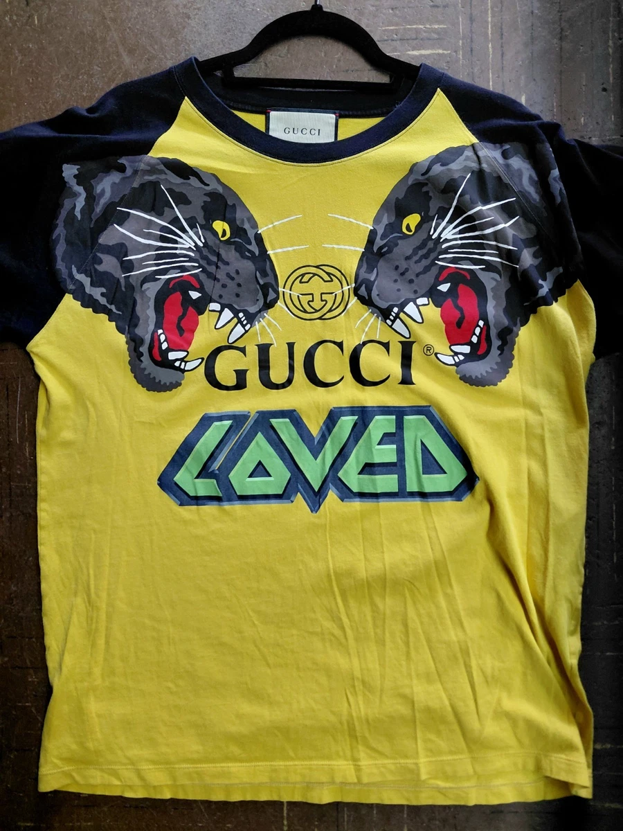 GUCCI タイガー Tシャツ イエロー Gucci Yellow Shirts for Men for sale | eBay