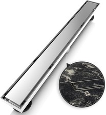 28 Inch Linear Shower Drain Rectangular Floor Drain with Accessories Reversible