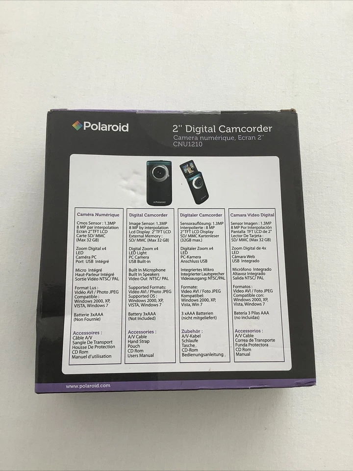 Polaroid Digital Camcorder SEALED CNU1210 - Image 2 of 4