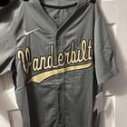 Vanderbilt Commodores Nike Gray Full-Button Baseball Jersey Mens Medium