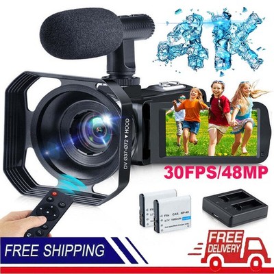 UHD 4K 48MP 30FPS Video Camera Camcorder 16X Digital Zoom WiFi Vlogging Camera