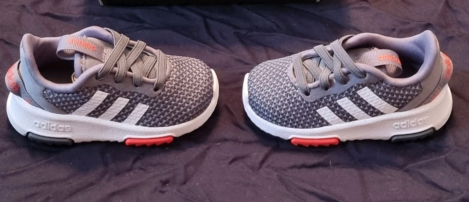 Adidas Shoes Infant 4K Racer TR 2.0 I Running/Walking Grey, White, Dark Orange image 6