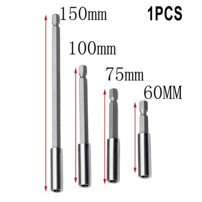 Magnetic Bit Holder Set 60mm 75mm 100mm 150mm Extension Bars 1 /4 Hex Shank