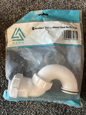 Viva Shallow Bath U Bend P Trap Waste 40mm (1½") x 19mm Seal Bath Trap WTB4019