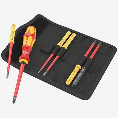 Wera 006601 Kraftform Kompakt VDE 7 Universal 2 Insulated Screwdriver Set, 7 Pie