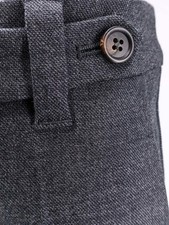 BRUNELLO CUCINELLI WOMEN'S DARK GREY WOOL TROUSERS MSRP 1450 40