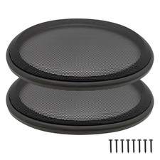 Fuhengli 6" x 9" Speaker Grill Covers, Car x - 2Pcs, Black