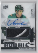 2018-19 Upper Deck Premier Acetate Rookie Auto Patch Isac Lundestrom Auto