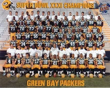 1996 Green Bay Packers NFL Football At The Super Bowl 31 Champs 4x6 Picture Cel