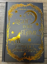 A Light In The Flame by Jenn Armentrout Apollycon Sprayed Edge Book Signed Copy