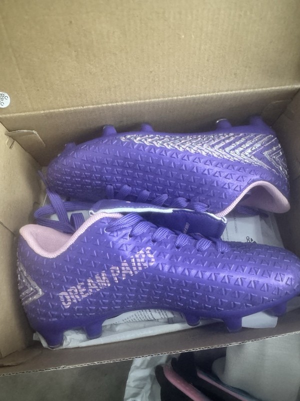 DREAM PAIRS Goleto VIII FG 1 Youth Soccer Cleats Purple/Pink US 13K