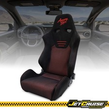 Universal Reclinable Racing Seats Suede Shinning Mesh Fabric Bkrd Slider