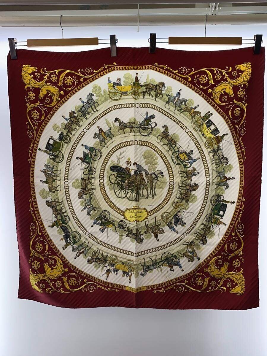 HERMES Red Silk Scarf for Women Luxury Fashion Accessory