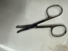 Round Tip Nose Hair Scissors   Safety Stainless Steel Silver