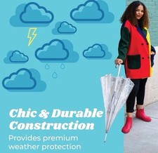 Totes Signature Bubble Umbrella - Clear